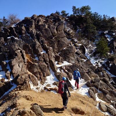 ぽかぽか陽気の中、下山