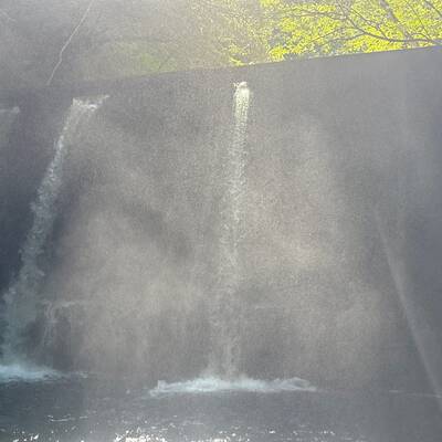 堰堤の左岸側から、急斜面を巻いて登る。