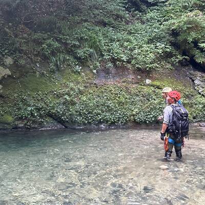 比良の沢は、透き通ったきれいな水。