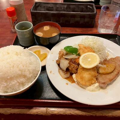 Oさんのプリンス松葉定食(ご飯大盛)^_^