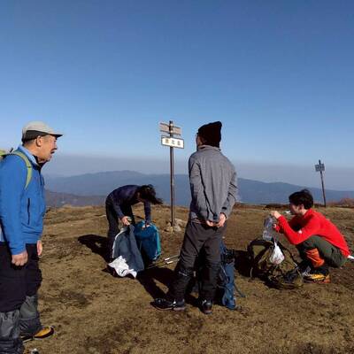 鈴北岳。このあと、もも上げ徒競走に突入。